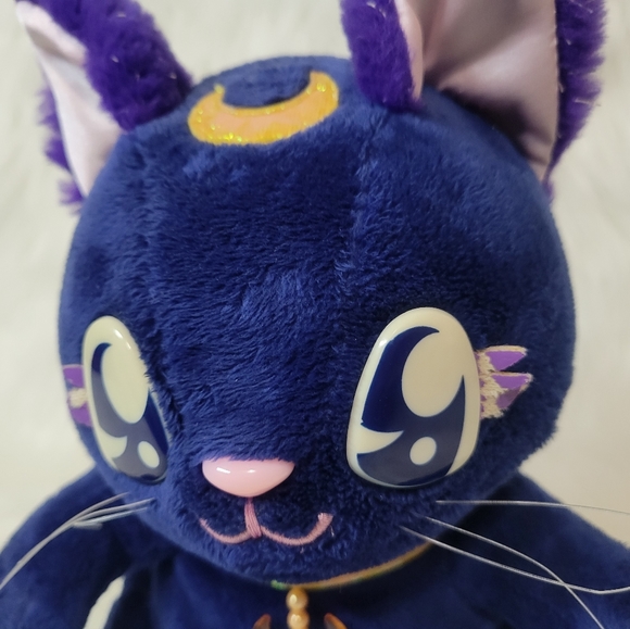 Sailor Moon Talking LUNA Plush Doll 2004 BANDAI Japan import Live Action Works - Picture 3 of 8